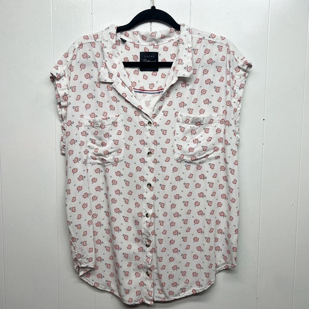 Jachs Girlfriend Floral Shirt Womens XL Capsule Lightweight Relaxed Comfort